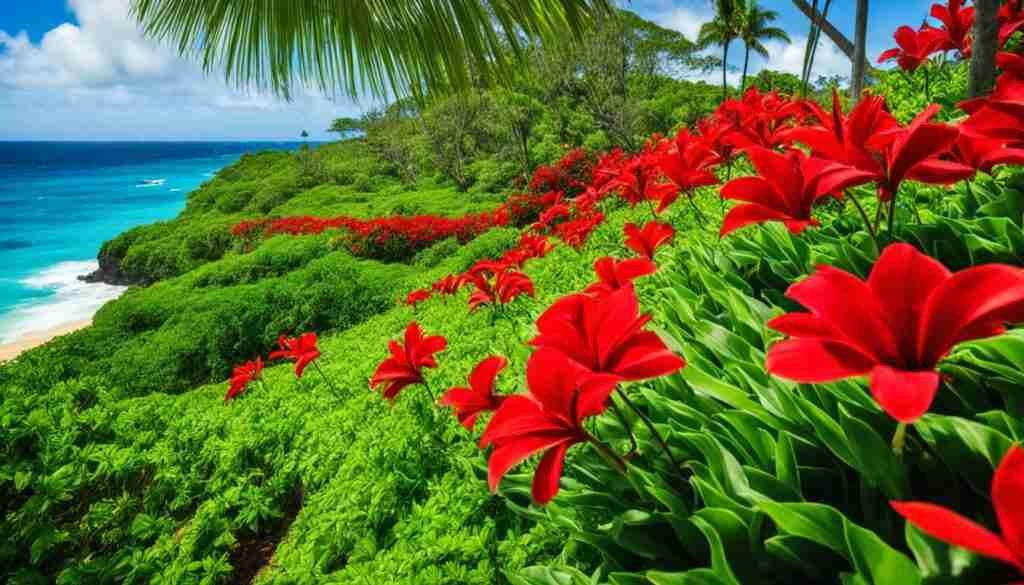 Red flowers in Barbados culture
