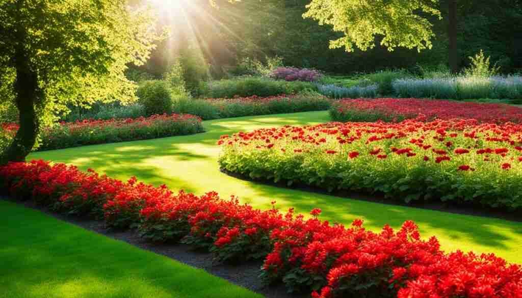 Red flowers in Danish gardens Red flowers in Danish gardens