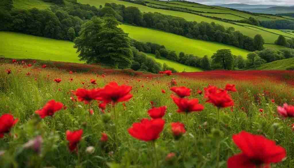 Red flowers in culture