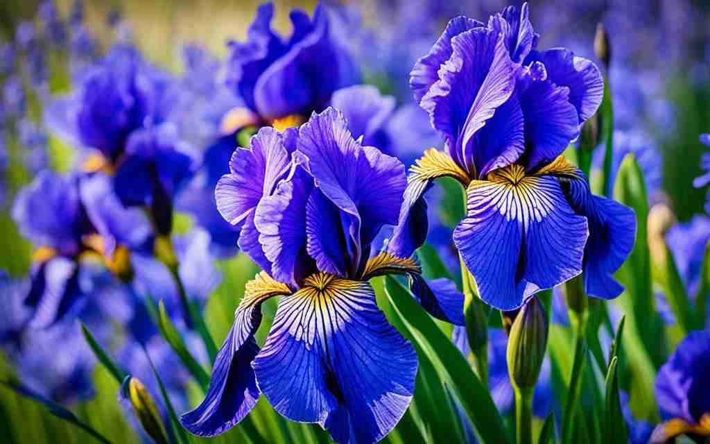 Reflective Tranquility of Blue Flag Iris