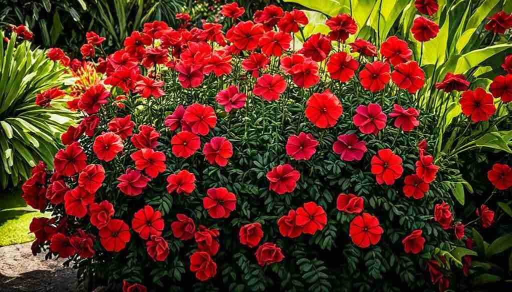 Shades of red floral blooms in Cuba Shades of red floral blooms in Cuba
