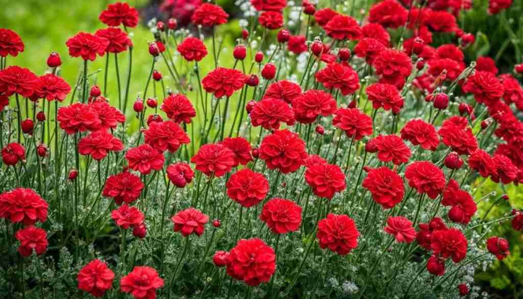 Varied red blooms in Denmark Varied red blooms in Denmark