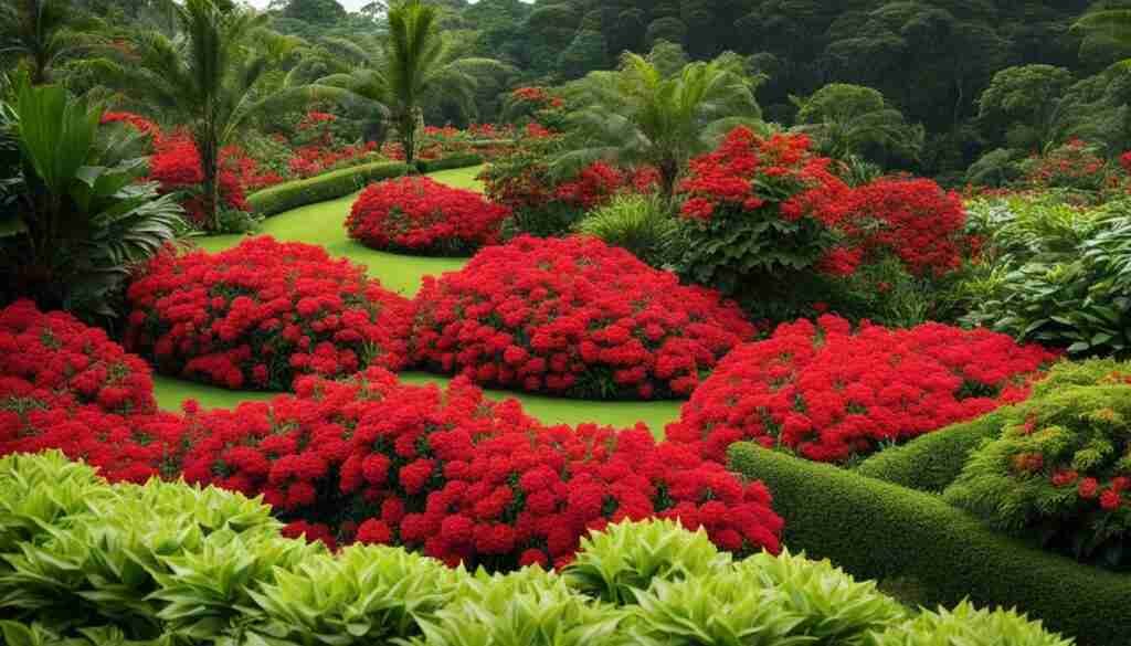 popular red flowers in Brunei