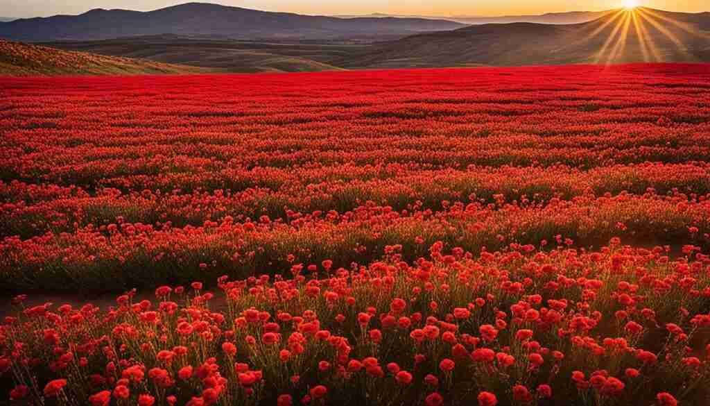 red flower varieties in Algeria