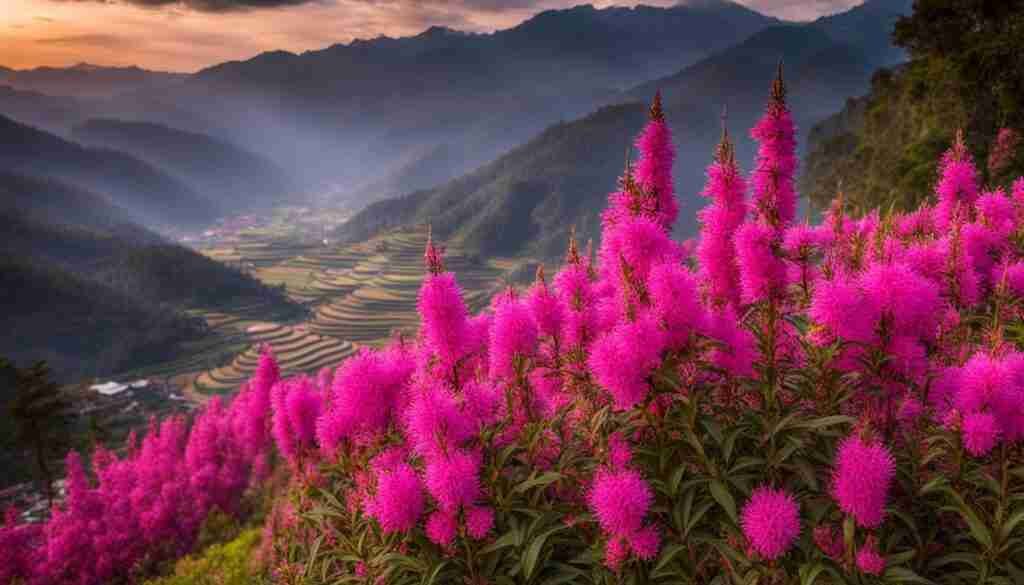 Bhutanese Pink Flowers Bhutanese Pink Flowers