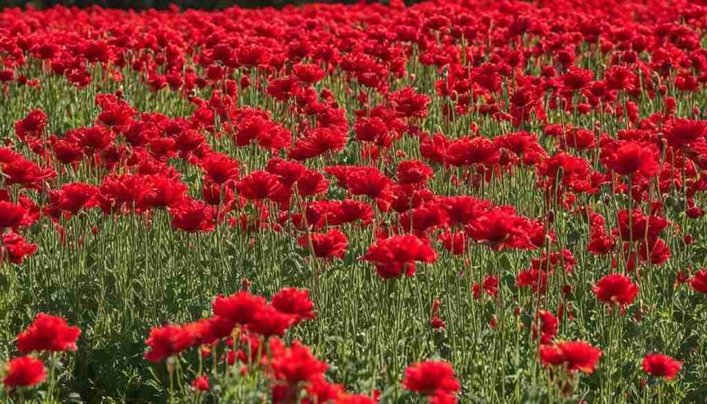 Cultivated Red Flowers