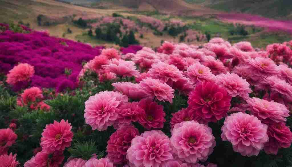 Different Shades of Pink Floral Blooms