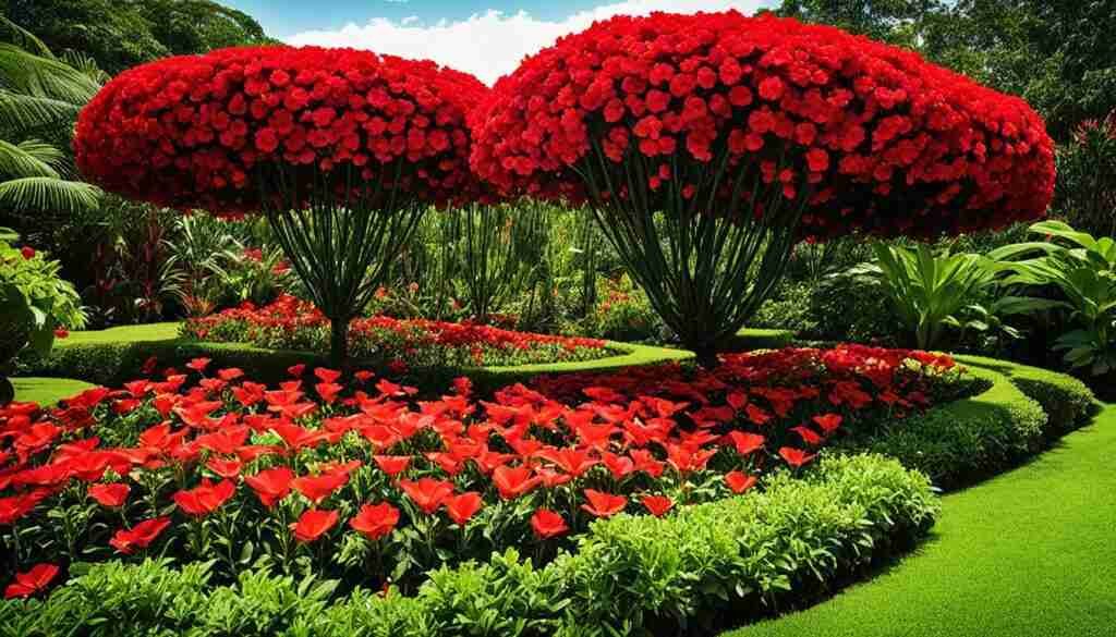 Different Shades of Red Floral Blooms