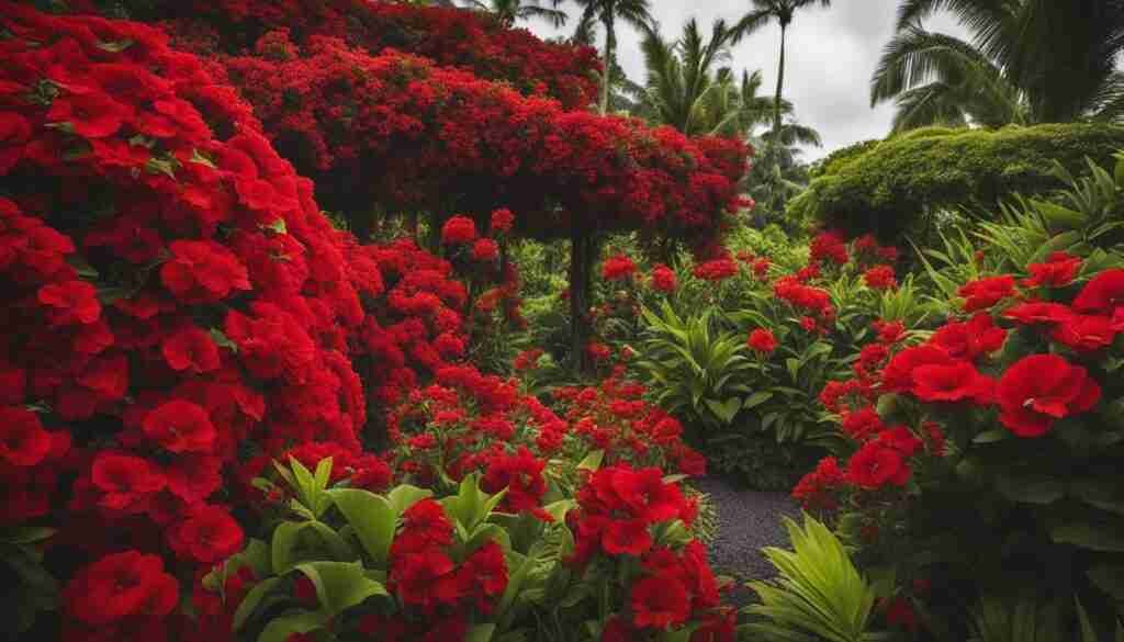 Different Shades of Red Floral Blooms