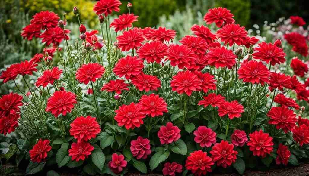 Different Shades of Red Floral Blooms