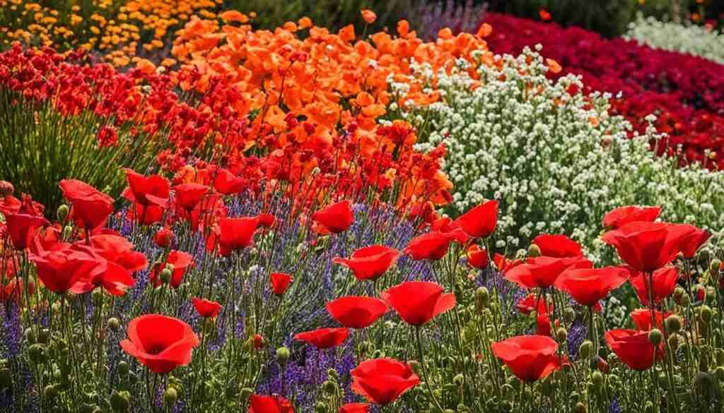 Different Shades of Red Floral Blooms
