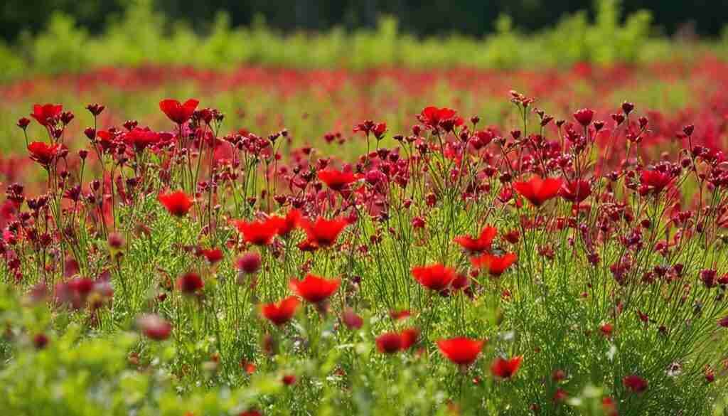 Different Shades of Red Floral Blooms