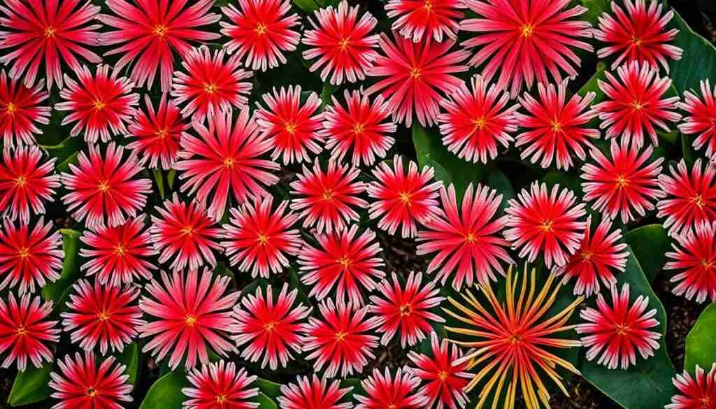 Different Shades of Red Floral Blooms