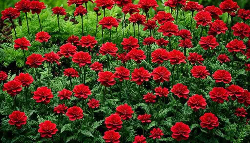 Different Shades of Red Floral Blooms