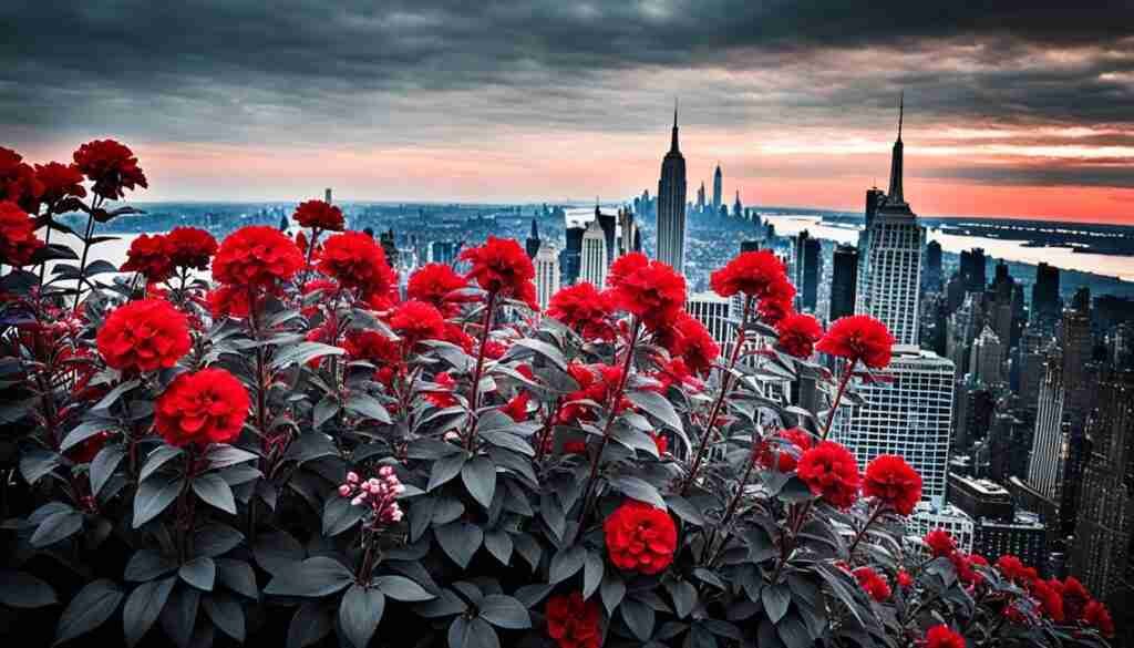 Different Shades of Red Floral Blooms
