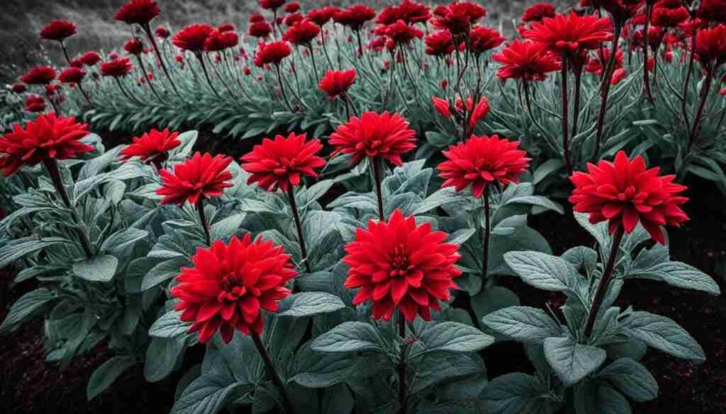 Different Shades of Red Floral Blooms