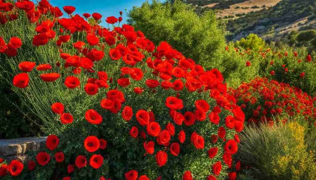 Different Shades of Red Floral Blooms