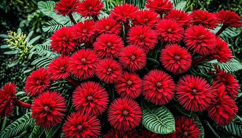 Different Shades of Red Floral Blooms