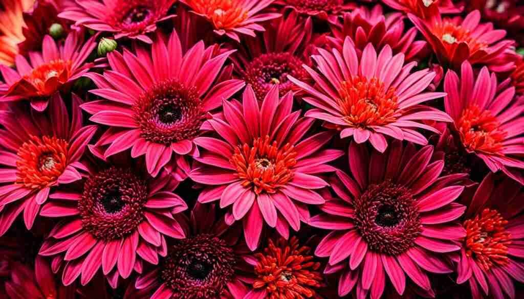 Different Shades of Red Floral Blooms Different Shades of Red Floral Blooms