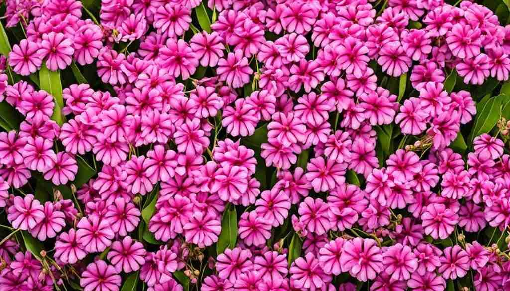 Different shades of pink floral blooms