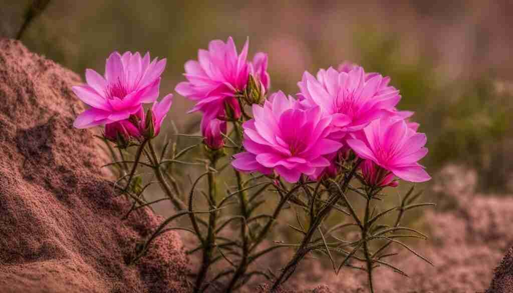Different species of pink flowers in Botswana Different species of pink flowers in Botswana