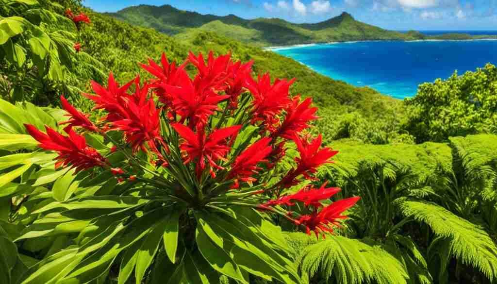 Native red flower species in Saint Vincent and the Grenadines