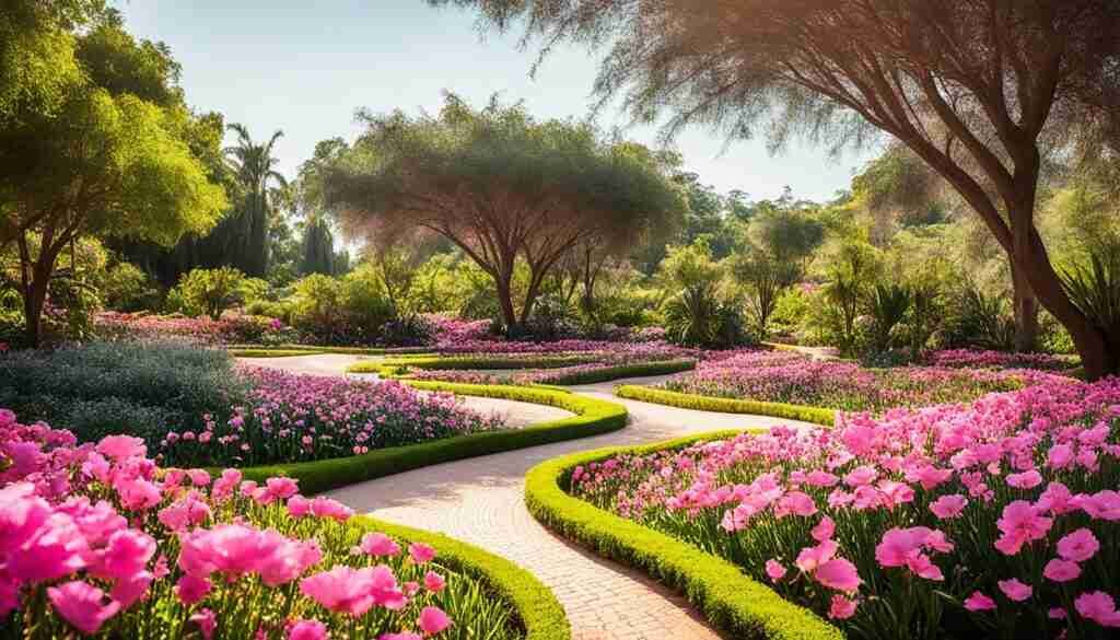 Pink Floral Arrangements in Angola Botanical Gardens