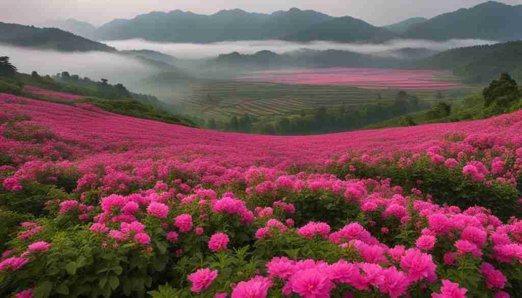 Pink Flower Varieties in North Korea
