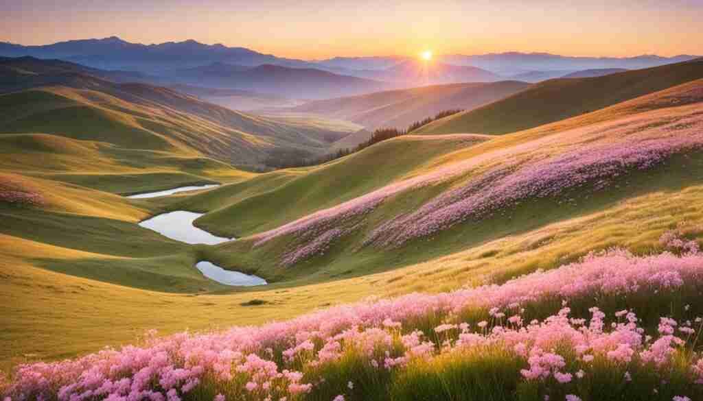 Pink Flowers in Armenia