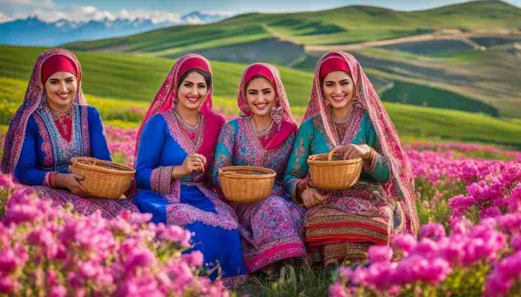 Pink Flowers in Azerbaijani Culture
