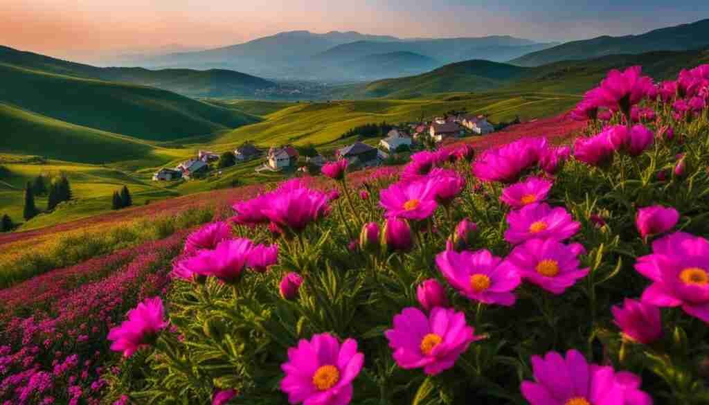 Pink Flowers in Kosovo Pink Flowers in Kosovo