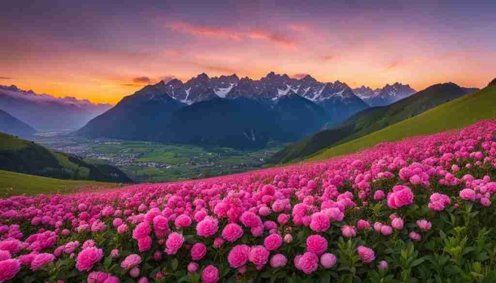 Pink Flowers in Liechtenstein Pink Flowers in Liechtenstein