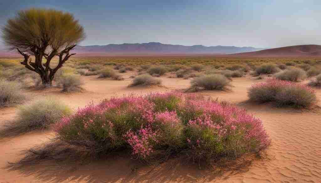 Pink blossoms in Chad