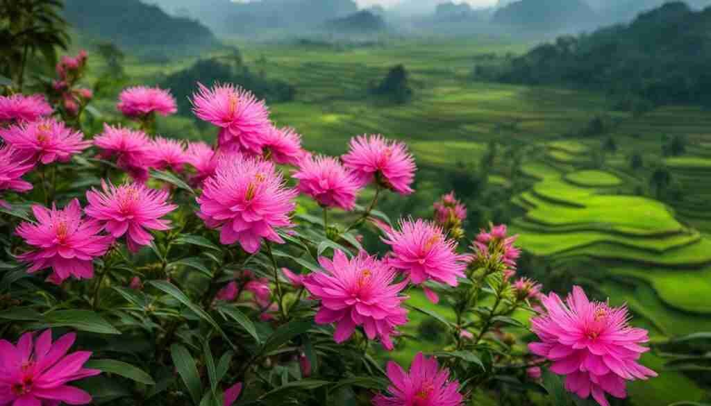 Pink flower species Laos