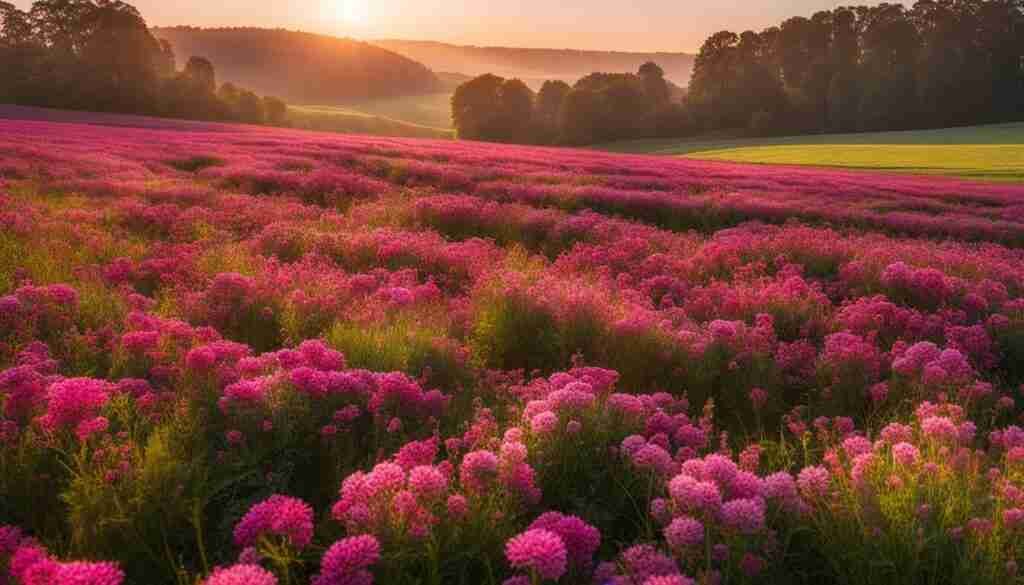 Pink flowers in Denmark