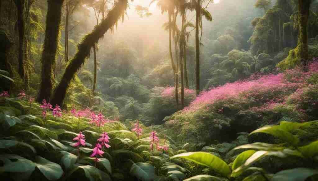 Pink flowers in Liberia Pink flowers in Liberia