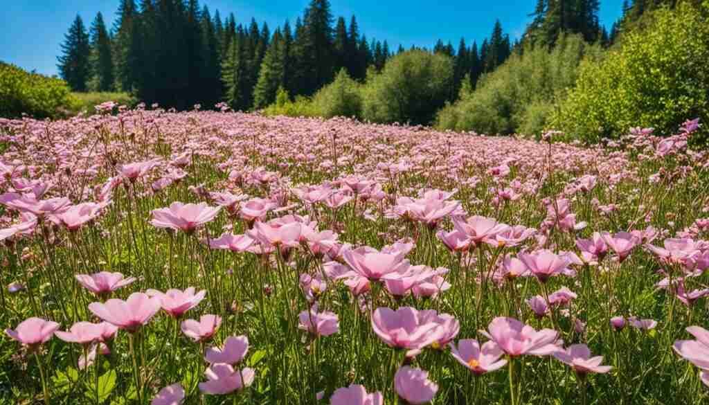 Pink flowers in Moldova