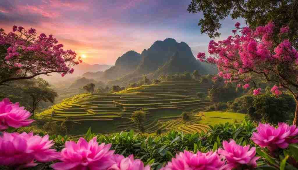 Pink flowers in culture