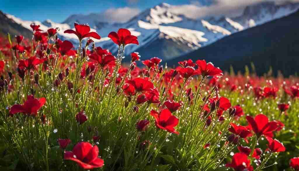 Popular red flowers in Alaska