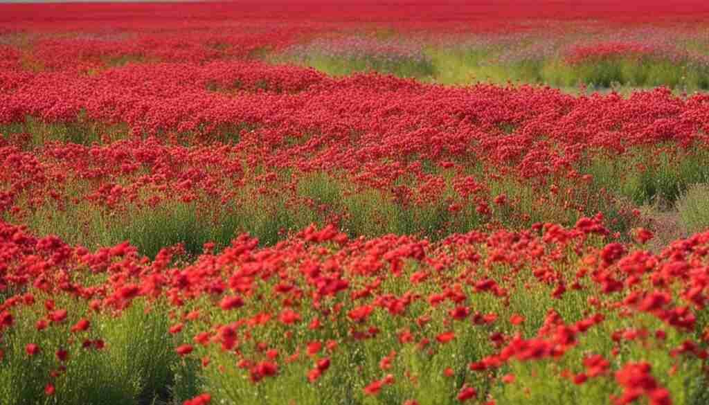 Popular red flowers in Kansas