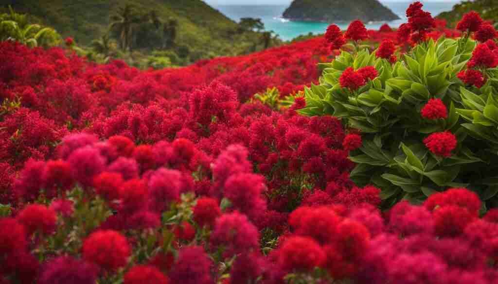 Popular red flowers in Saint Vincent and the Grenadines