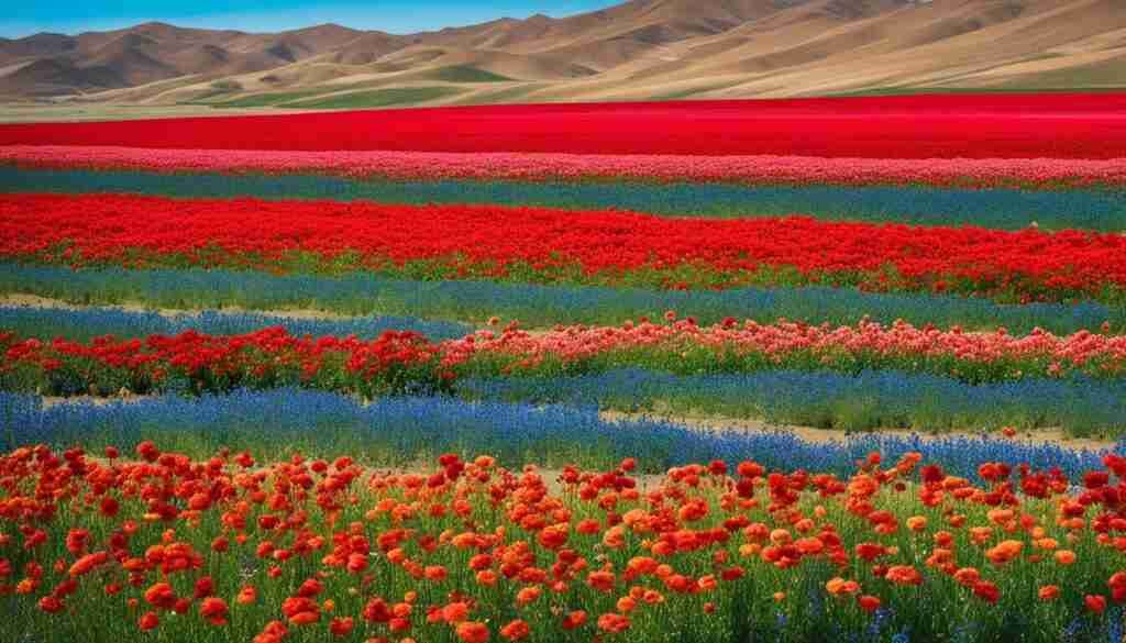Popular red flowers in Uzbekistan
