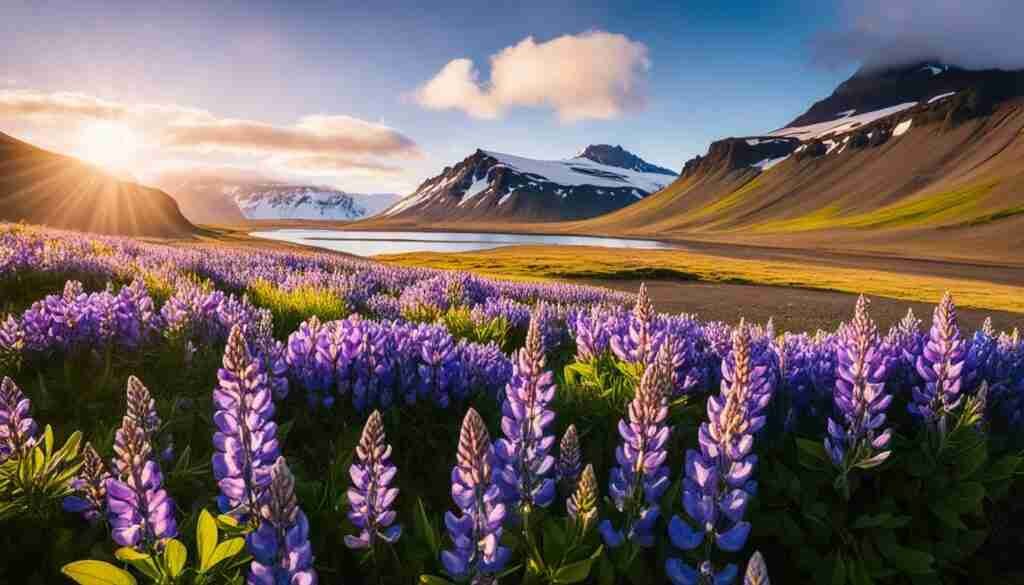 Purple flowers in Iceland Purple flowers in Iceland