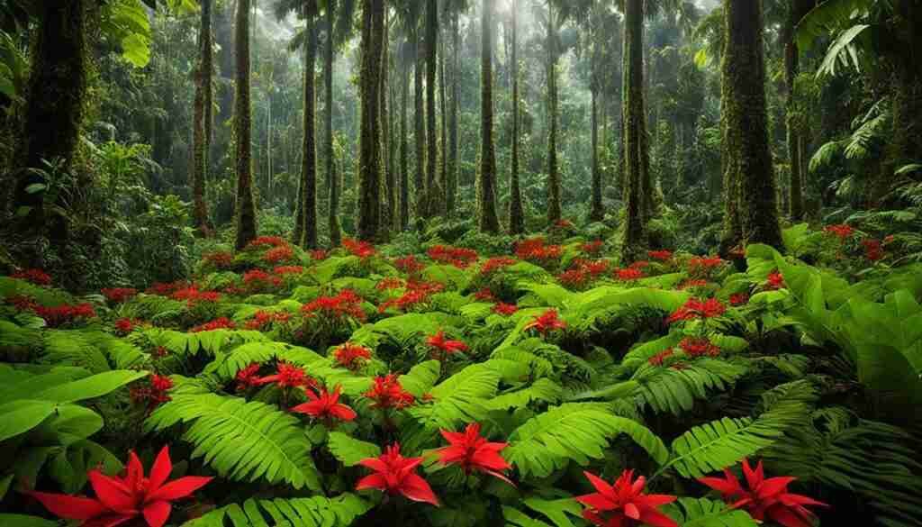 Red Flower Types in Solomon Islands