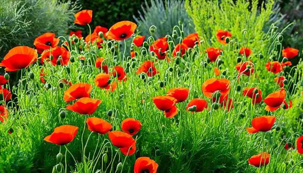 Red Flower Types in Spanish Gardens Red Flower Types in Spanish Gardens