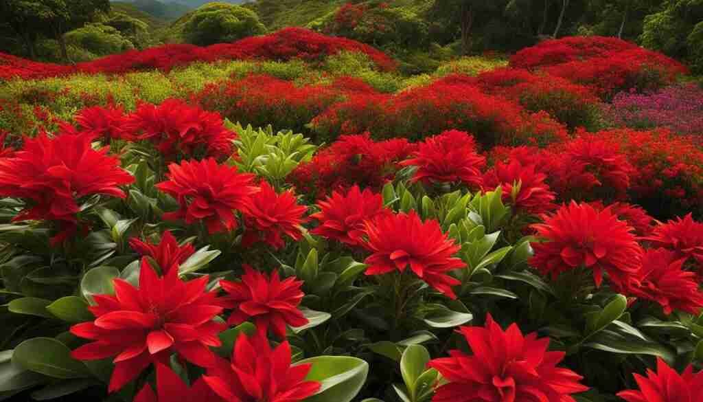 Red Flower Varieties in Mauritius