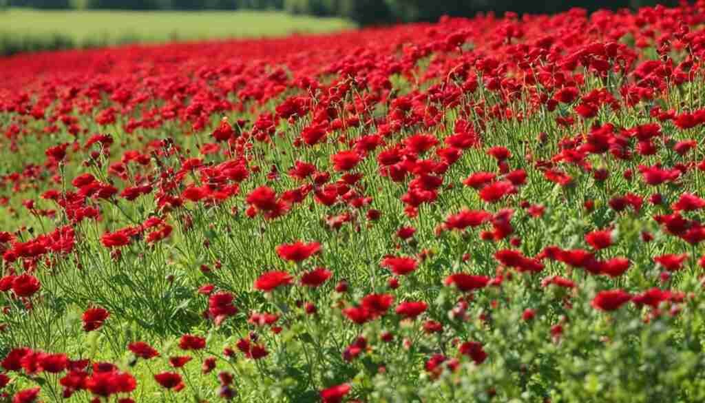 Red Flower Varieties in Sao Tome and Principe