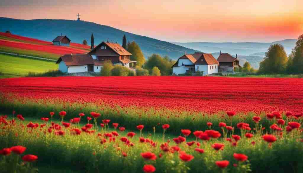 Red Flowers in Serbian Culture
