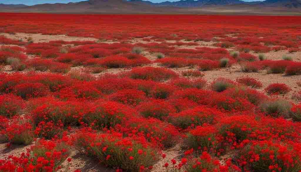 Red Wildflowers in Nevada