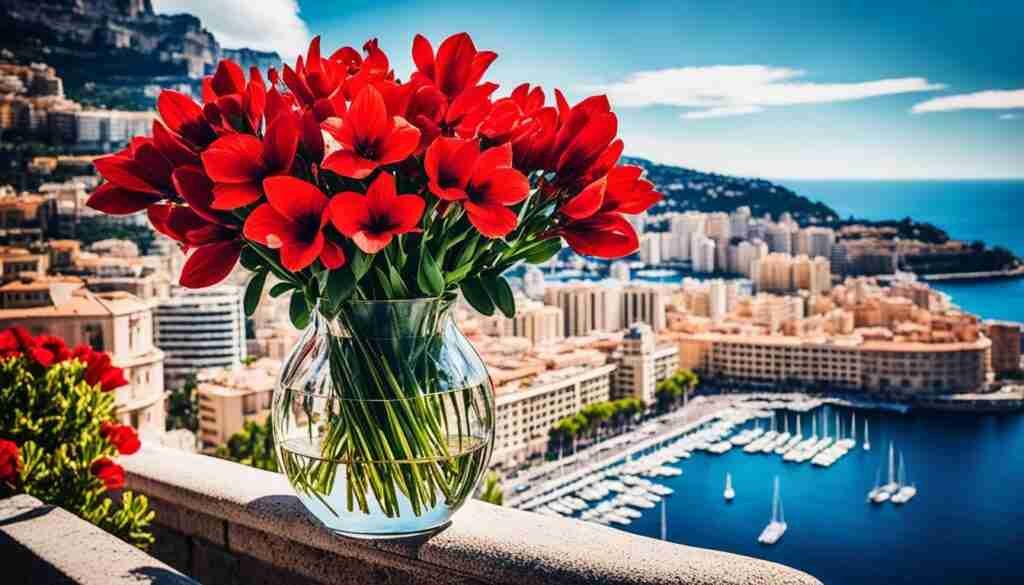 Red flowers in Monaco